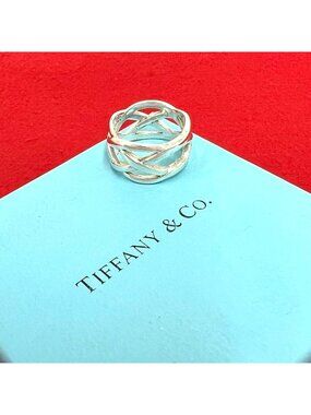 Tiffany & Co Vintage Keltec Knot Ring 925 Sterling Silver
